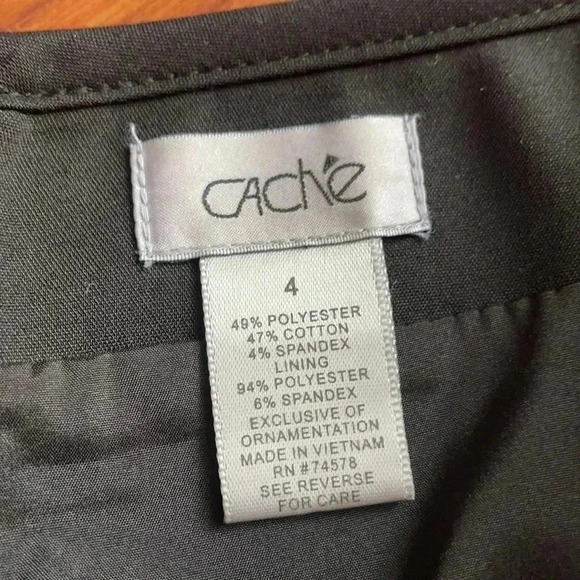 Cache Black Career Pencil Skirt, size 4 - Picture 2 of 4